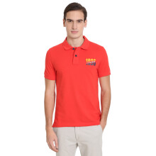 Pique Poloshirt aus Baumwolle Rot