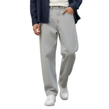 Urbano Fashion Mænds Isgrå Loose Baggy Fit Vaskede Jeans Non-Stretchable (Jeanloose-02-Icegrey-28)