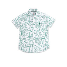 U.S. Polo Assn. Camicia Verde Mezza Manica Collo per Ragazzi (Uksht1261_ Verde_10-11 Anni)