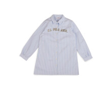 Camisa de Manga Longa para Crianças U.S. Polo Assn. em Algodão com Gola (Ugdrs0346_Azul_6-7Y)