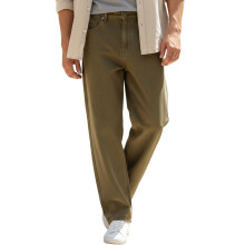 Urbano Fashion Herres Mørke Oliven Løse Baggy Fit Vaskede Jeans Uden Stræk (Jeanloose-02-Dolive-32)