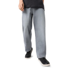 Urbano Fashion Ανδρικά Γκρι Loose Baggy Jeans, Μη Ελαστικά (Jeanlstowl-Mgrey-32)