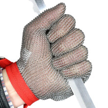 Cut Resistant Gloves XL Stainless Steel Chainmail for Meat Cutting and Food Processing Adjustable Fit