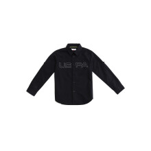 U.S. Polo Assn. Kids Jongens Zwart Kleur Geblokt Poloshirt Met Lange Mouwen (Uksht1170_ Zwart_6-7 Jaar)
