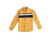 U.S. Polo Assn. Kids Jongens Gele Kleurblokkering Kraag Lange Mouw Casual Katoenen Shirt (Uksht1149_Geel_11-12 Jaar)