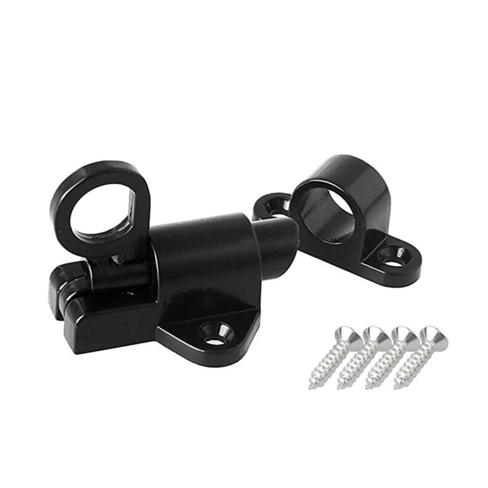 Aluminum Self Closing Gate Latch Spring Loaded Door Lock, Durable Black Gate Lock For Window And Cabinet 9092120376050