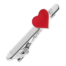 Men's Gold Heart Tie Clip Bar, Minimalist Design for Business Suit, Secure Hold Professional Style