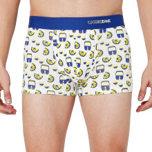 Underjeans Herrar Bomullsblandning Brief (Ujnpts054Whitedkbluexxl_Blå_Xxl)
