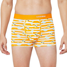 Underjeans Herre Bomuldsblanding Hvid Trunk Regular Fit Solid (Pakke med 1) (Ujnpts048 Orange_M)
