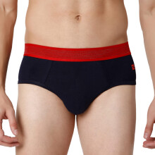 Underjeans Homens Algodão Mistura Azul-Vermelho Cuecas