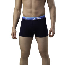 Underjeans Herr Navy-Blå Bomullsblandning Trunk