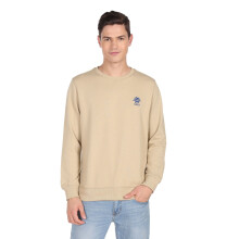 U.S. Polo Assn. Sweatshirt Masculino Bege com Logo Bordado (Tamanho Grande)
