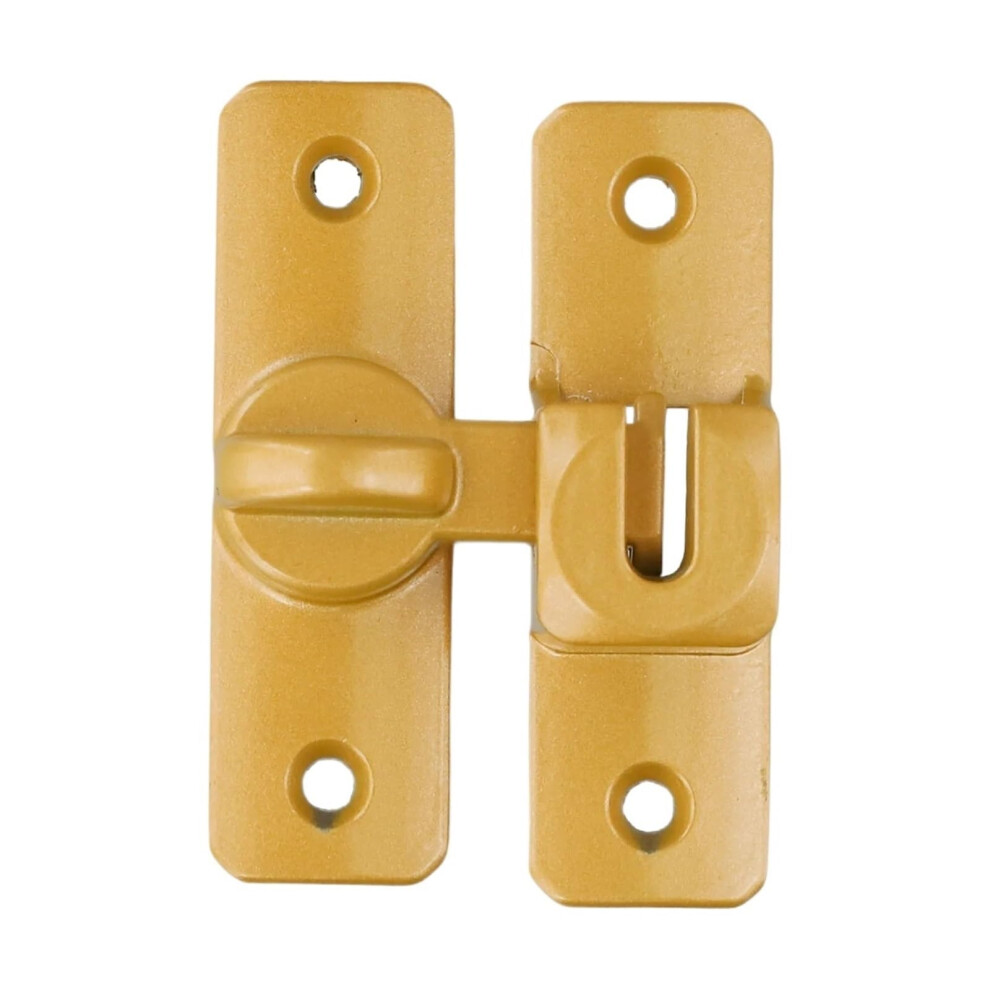 Zinc Alloy Sliding Door Lock Gold 5Pc Set, Secure Flip Latch For Barn Door And Closet With Screws 9092120376227