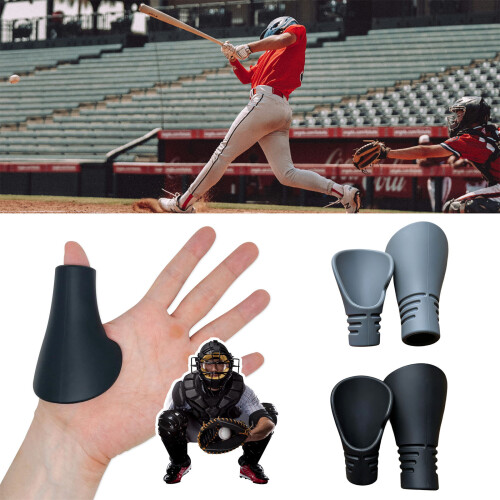 High Elastic Silicone Baseball Softball Catcher-Black aldult 2