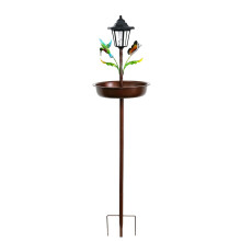 Sun Activated LED Water Feature For Outdoor Space-Copper color
