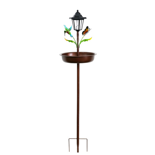 Sun Activated LED Water Feature For Outdoor Space-Copper color