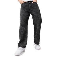 Urbano Fashion Heren Zwarte Losse Baggy Jeans Niet Rekbaar (Jeanlstowl-Black-28)