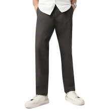 Urbano Fashion Heren Donkergrijze Katoenen Regular Fit Casual Chino Broek Stretch (Chinoreg-Dgrey-32)