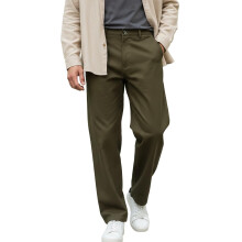 Urbano Fashion Heren Donkergroene Loose Baggy Fit Chino Broek Niet Rekbaar (Chinoloose-Dolive-38)