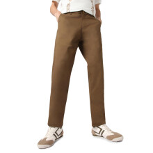 Urbano Fashion Heren Bruine Katoenen Regular Fit Casual Chino Broeken Stretch (Chinoreg-Brown-28)