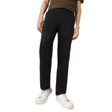 Urbano Fashion Heren Zwarte Katoenen Regular Fit Casual Chino Broeken Stretch (Chinoreg-Zwart-36)