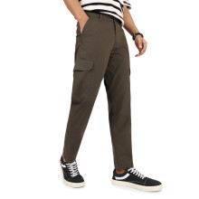 Urbano Fashion Heren Donkergroene Regular Fit Cargo Chino Broek Met 6 Zakjes (Chicargoreg-01-Drolv-28)