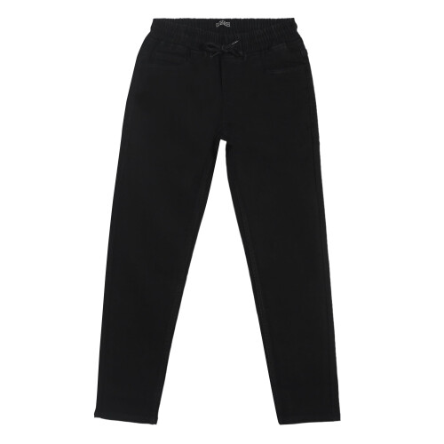 Urbano Juniors Αγόρι Μαύρο Κανονική Εφαρμογή Τζιν Jogger Παντελόνια Stretchable (Junjogpullboy-01-Black-13-14)