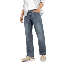 Urbano Fashion Ανδρικές Μπλε Ξεφτισμένες Bootcut Jeans Ελαστικές (Bootjeanwhkyel-02-Mblue-40)