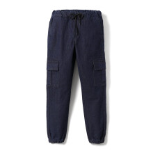 Urbano Juniors Pantaloni Cargo Denim Blu Scuro Regular Fit Con 6 Tasche (Jundenjogcargoboy-Dblue-13-14)