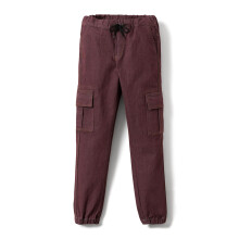 Urbano Juniors Pantaloni Cargo Denim Marroni Regolari Stretch 6 Tasche (Jundenjogcargoboy-Brown-9-10)