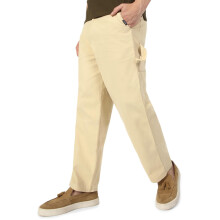 Urbano Fashion Heren Beige Losse Baggy Carpenterbroek Met 5 Zakken Niet Rekbaar (Chinolscarpn-Beige-28)