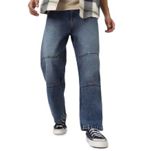 Urbano Fashion Ανδρικό Μπλε Loose Baggy Fit Παντελόνι Τζιν με Ράψιμο (Jeanlosblcnsrst-Mblue-34)
