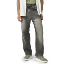 Urbano Fashion Ανδρικά Γκρι Loose Baggy Jeans Χωρίς Ελαστικότητα (Jeanlsvint-Mgrey-40)
