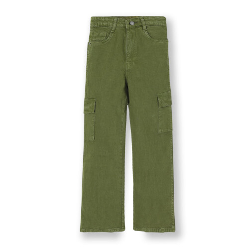 Urbano Juniors Αγόρι Χακί Χαλαρά Μπάγκυ Τζιν Cargo με 6 Τσέπες Stretchable