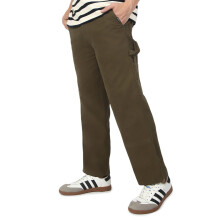 Urbano Fashion Heren Olijf Loose Baggy Fit Carpenter Broek Met 5 Zakjes (Chinolscarpn-Olive-36)