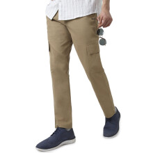 Urbano Fashion Heren Khaki Regular Fit Cargo Chino Broek Met 6 Zakken Stretch (Chicargoreg-05-Khaki-28)