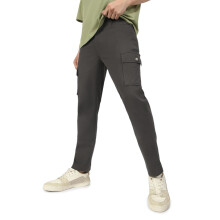 Urbano Fashion Heren Charcoal Grijze Regular Fit Cargo Chino Broek Met 6 Zakjes Stretch (Chicargoreg-03-Char-34)