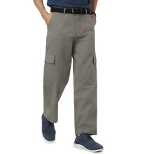 Urbano Fashion Heren Grijze Loose Baggy Cargo Chino Broek Met 6 Zakjes (Chicargolos-04-Grijs-38)