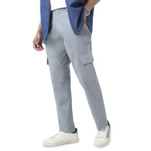 Urbano Fashion Heren Lichte Blauwe Regular Fit Cargo Chino Broek Met 6 Zakjes Stretch (Chicargoreg-05-Lblue-28)