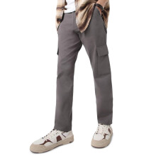 Urbano Fashion Heren Donkergrijze Regular Fit Cargo Chino Pant Met 6 Zakjes Stretch (Chicargoreg-05-Dgrey-34)