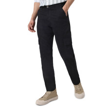 Urbano Fashion Heren Zwarte Regular Fit Cargo Chino Broek Met 6 Zakjes Rekbaar (Chicargoreg-05-Zwart-36)