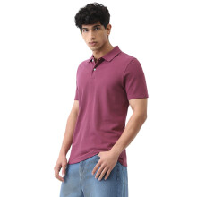 Urbano Fashion Herre Acai Berry Solid Regular Fit Halværmet Polo T-Shirt (Polosol-01-Acberry-Xl)