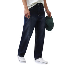 Urbano Fashion Ανδρικά Σκούρα Μπλε Μπαγκί Παντελόνια Jeans (Jeanlsspr-Dblue-38)