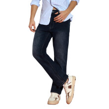 Urbano Fashion Jeans Masculinos Cinza Escuro Straight Fit