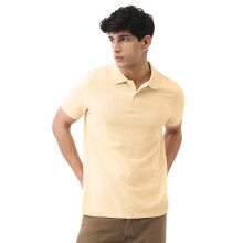 Urbano Fashion Herre Beige Solid Regular Fit Halv Ærmet Cotton Polo T-Shirt (Polosol-01-Beige-Xl)