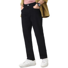 Urbano Fashion Ανδρικό Μαύρο Straight Fit Βαμμένο Τζιν Stretchable (Jeanstrt-Black-40)