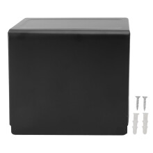 Wall Mounted Toilet Paper Holder Black Aluminum Dispenser Moistureproof Enclosed Design for Bathroom