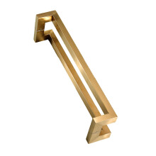 Stainless Steel Shower Door Handle Gold Bar to Bar with Elegant Finish and Easy PushPull Operation