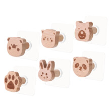 6pcs Strong Adhesive Wall Hooks for Home, Decorative Sticky Hooks for Bathroom and Kitchen