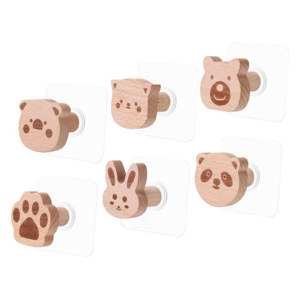 6Pcs Strong Adhesive Wall Hooks For Home, Decorative Sticky Hooks For Bathroom And Kitchen 9771547751762
